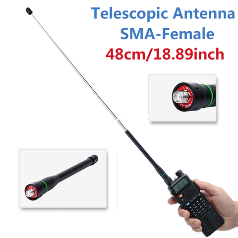 black high gain sma female antenna for baofeng888s walkie talkie two-wayRadioEP