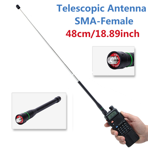 ABBREE AR-775 Telescopic SMA-Female High Gain Dual Band Antenna For Baofeng UV-5R UV-82 BF-888S UV-9R Plus Walkie Talkie Radio ► Photo 1/6