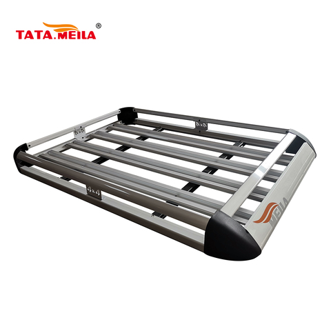 TATA.MEILA Universal Aluminum Alloy Roof Basket Car Top Hitch Mounted Cargo Carrier Rack Luggage With Mount Parts, Double Layer ► Photo 1/5