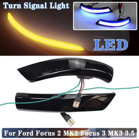 LED Turn Signal Light Flowing Water Blinker Sequential Side Mirror Indicator Blinker For Ford Focus 2 3 Mk2 Mk3 For Mondeo Mk4 ► Photo 1/6