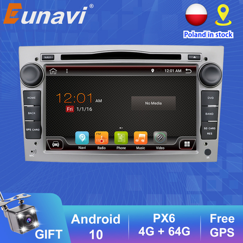 Eunavi 2 Din Android 10 Car dvd stereo radio Player For Opel Astra Vectra Antara Zafira Corsa GPS Multimedia in dash CD 7'' 2DIN ► Photo 1/6