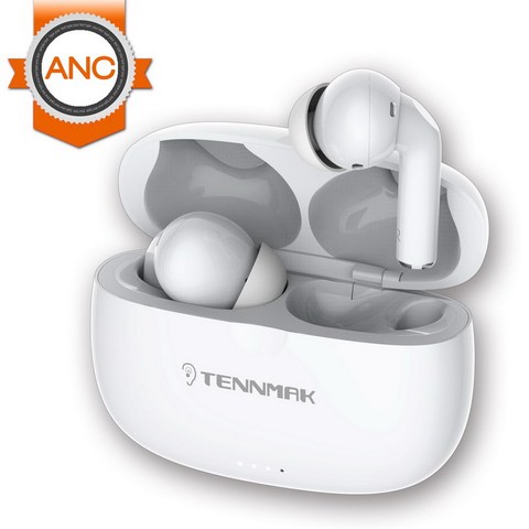 TWS ANC True Wireless Active Noise Canceling Earbuds, TENNMAK PRO-ANC Bluetooth Earphones, 30Hrs Play time, Wireless charge ► Photo 1/6