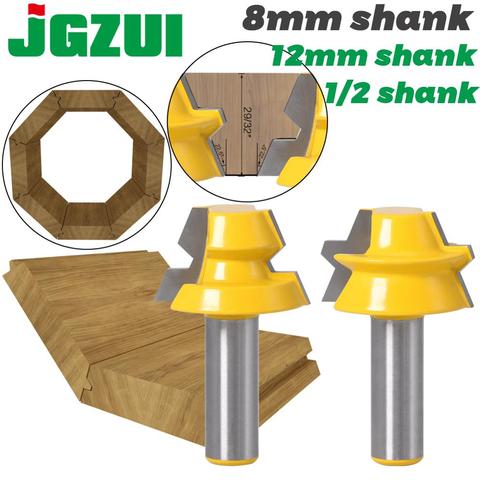 2pc Lock Miter Router 22.5 Degree Glue Joinery Router Bit - 1/2