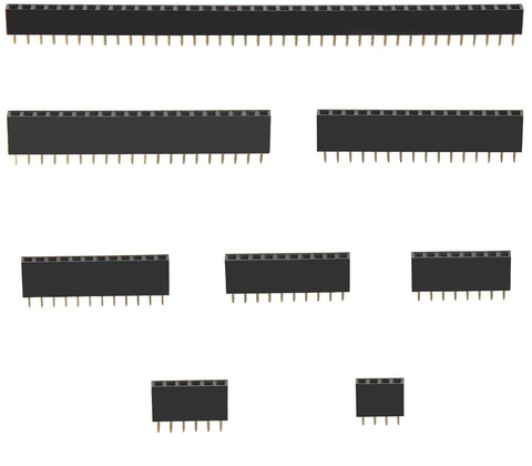 10PCS  2,54mm/2/3/4/5/6/7/8/9/10/12/14/16/20/40 Pin 2.54mm Pitch Straight Single Row PCB Board Female Pin Header Socket ► Photo 1/5