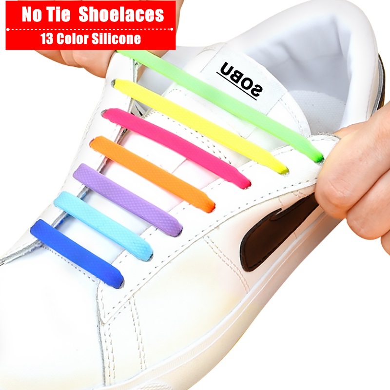 Lazy No Tie Elastic Silicone Shoe Laces Shoelaces  Child/Man/Woman 