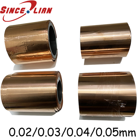 1pc 0.02mm 0.03mm 0.04mm 0.05mm Thickness Copper Sheet Roll High Purity Pure Copper Cu Metal Sheet Foil Plate 100mmx1000mm ► Photo 1/6