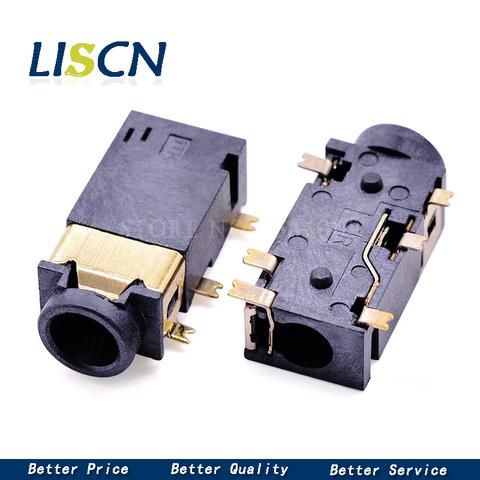 10PCS 3.5 MM headphone socket Audio socket PJ-342 Surface mounted 6 feet Double track gold plated ► Photo 1/1