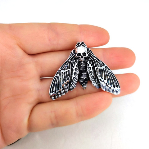 hzew 5 pcs new accessories Animal moth skull head moth pendant for women man ► Photo 1/6