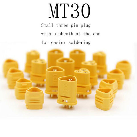 10pairs AMASS Amass MT30 Plug Connector 2mm 3-pin Connector Motor Bullet Plug for RC ESC Lipo Battery ► Photo 1/6