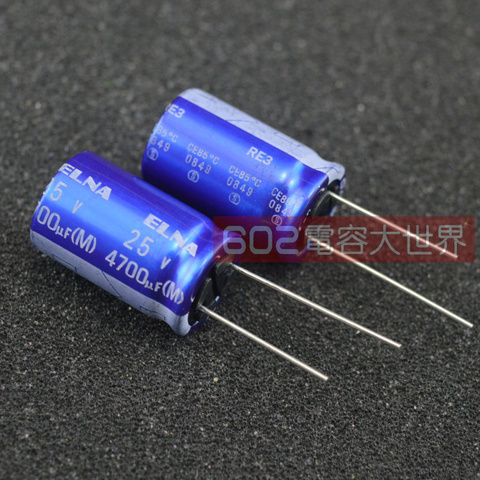 10pcs NEW ELNA RE3 25V4700UF 16X25MM audio electrolytic capacitor 4700uF/25V blue robe 4700UF 25V re3 25v 4700uf ► Photo 1/5