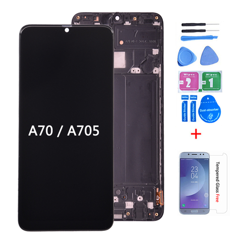 For Samsung Galaxy A70 A705/DS A705F LCD Display With Touch Screen Digitizer Assembly A705FN A705GM A705MN lcd with frame ► Photo 1/6