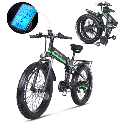 Electric Bike 48V 1000W Mens Mountain Bike Snow Bike Folding Ebike MX01 Electric Bicycle 4.0 Fat Tire e bike 48V Lithium Battery ► Photo 1/6