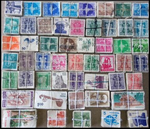 50Pcs/Pack India Stamps All Different NO Repeat Used Marked Postage Stamps for Collecting ► Photo 1/1