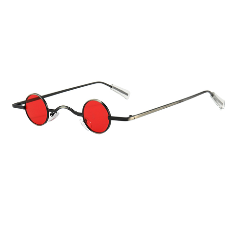 Retro Mini Sunglasses Round Men Metal Frame Gold Black Red Small Round Framed Sun glasses Popular Color Lens Sunglasses Fashion ► Photo 1/6