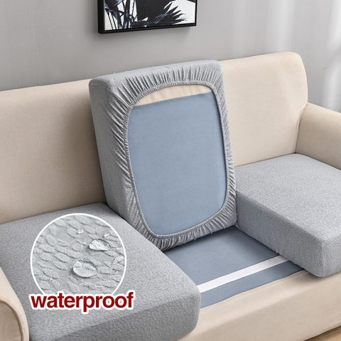 Waterproof Bubble Sand Seat Cushion Cover Funiture Protector Jacquard Thick Sofa Corner Sofa Seat Slipcover Elastic Couch Cover ► Photo 1/6