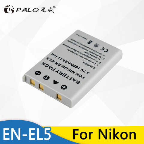 Palo Camera Battery EN-EL5 ENEL5 EN EL5 for Nikon Coolpix P4 P80 P90 P100 P500 P510 P520 P5000 P5100 5200 7900 P6000 3700 4200 ► Photo 1/1