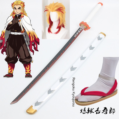 Anime Demon Slayer: Kimetsu no Yaiba Cosplay Rengoku Kyoujurou Sword Shoes Men Costume Kimetsu no Yaiba Cos Costumes Role Play ► Photo 1/6