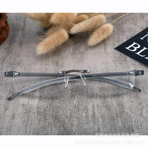 Flexible TR90 Rimless Eyeglasses Ultralight Optical Glasses Frames Elastic Clear Eyewear Transparent lenses ► Photo 1/6