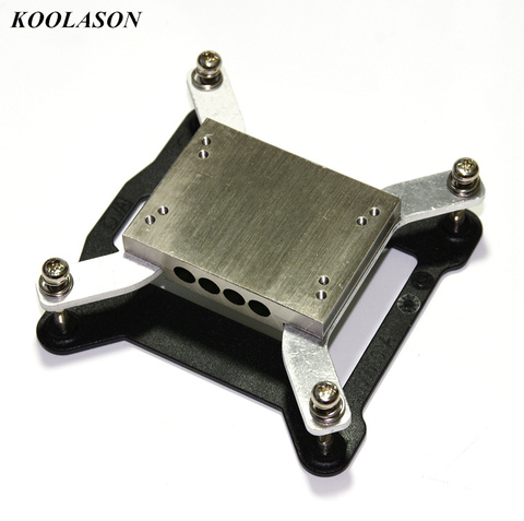 KOOLASON For Intel LGA 1155 1151 1150 HTPC Computer Heatpipe Fanless Aluminum Mute Block, 4 Holes 6mm Heat Sink Radiator ► Photo 1/5