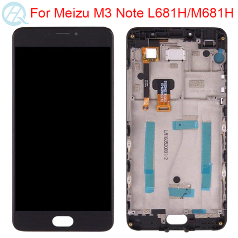 Original M681H LCD For Meizu M3 Note M681H L681H Display With Frame Touch Screen Assembly 5.5