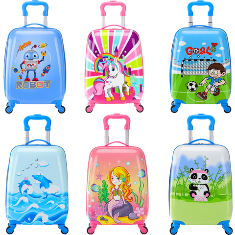 18''kids Luggage Cartoon Trolley Luggage Bag,children's Rolling