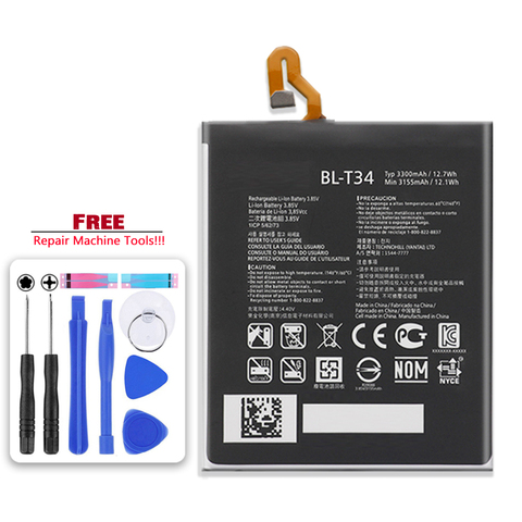 BL-T34  Battery For LG V30 V30+ V30A H930 H932 LS998 BL T34  Bateria 3155mAh  + Free tool ► Photo 1/6
