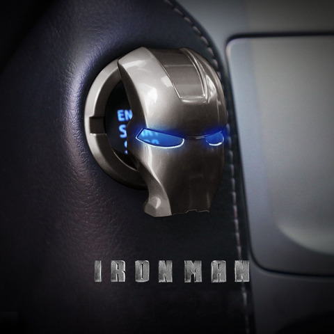Iron Man Car Interior Engine Ignition Start Stop Button Protective Cover Decoration Sticker Car Interior Accessories ► Photo 1/6