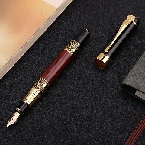 High Quality Classical Fountain Pen Wood Grain Luxury High-grade Business Pen Metal Signature Fountain Pen Writing Stationery ► Photo 1/6