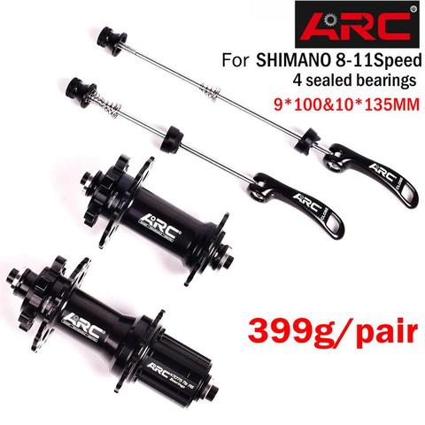 Bicycle Hubs Sealed Bearing MTB Mountain Bike Hubs Quick Release set 32 28 36Holes Disc Brake QR 4 Bearings 4 Pawls 399g  8-11S ► Photo 1/6