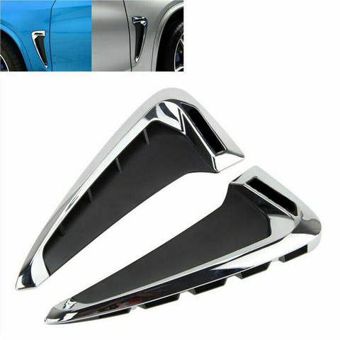 2x Car Side Fender Air wing Vent Trim Cover For BMW F15 X5 35I 2014 2015 2016 2017 2022 Chrome with M logo ► Photo 1/6