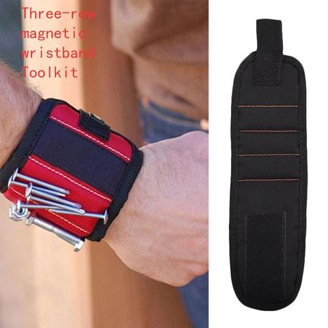 Magnetic Wristband Portable Tool Bag with Magnet Electrician Wrist Tool Belt Screws Nails Drill Bits Bracelet for Repair Tool ► Photo 1/6