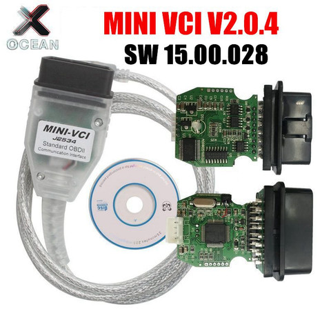 Real Firmware V2.0.4 MINI VCI Newest V15.00.028 MINI-VCI FTDI FT232RL Multi-Language For Toyota TIS Techstream Code Reader ► Photo 1/6