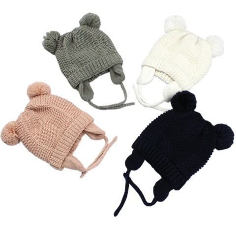 3 Sizes Baby Hats 0-2 Years Boys Girls Hats Kids Winter Hats Bonnet Enfant Hat For Children Baby Muts Dropshipping KF744 ► Photo 1/6