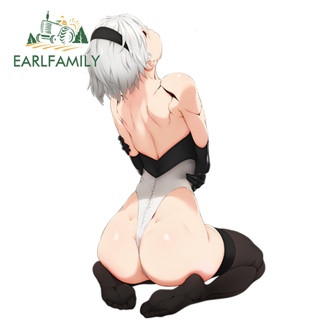 EARLFAMILY 13cm Car Styling Sexy Girl NieR Automata 2B Render Anime Car Bumper Sticker Motorcycle Decal Car Sticker ► Photo 1/6