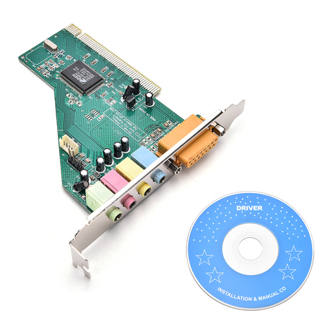 4 Channel 5.1 Surround 3D PC PCI Sound Audio Card W/Game MIDI Port Sound Card & 1XCD For PC Windows XP/7/8/10 ► Photo 1/6