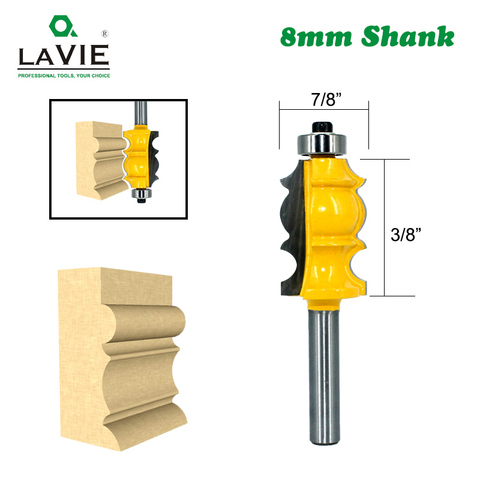 LAVIE 1pc 8mm Shank Special Moulding Handrail Wood Router Bit Woodworking Milling Cutter for Wood Machine Tools MC02078 ► Photo 1/6