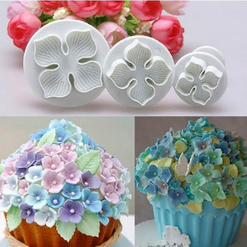 3Pcs Snowflake Cake Decorating Fondant Plunger Cutters Mold Mould Cookies  Tools - AliExpress