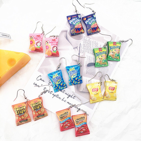 1Pair Drop Earrings Flatback Resin Candy Dangle Simulation Food Jewelry For Children And Woman ► Photo 1/6