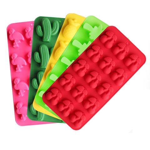 Flamingo Silicone Ice Moulds Diy Ice Cube Mold Silicone Ice Mold Maker Tray Fruit Chocolate Mold Diy Candy Bar Kitchen Tool ► Photo 1/6