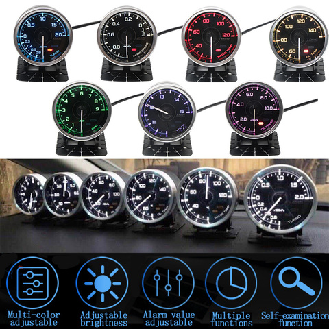 Defi A1 Gauge 7-Color Turbine Water Oil Temp/ Pressure Voltmeter Tachometer and Vacuum Meter Car Accessories with Alarm ► Photo 1/6