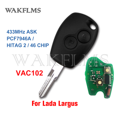 For LADA Largus 2012 2013 2014 2015 2016 2017 2022 433MHz PCF7946A Remote Car Key Fob ► Photo 1/3