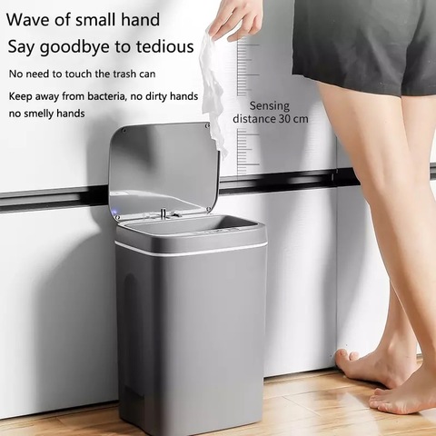 Intelligent Trash Can Automatic Sensor Dustbin Smart Sensor Electric Waste Bin Home Rubbish Can For Kitchen Bathroom Garbage ► Photo 1/6