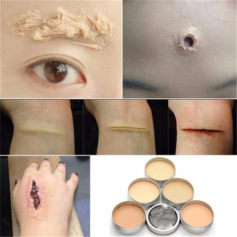 30g Face Body Fake Scar Wax Halloween Cosplay Party Wound Fake Scar Makeup Wax Putty Skin Wax Special Effects Cosmetic Props ► Photo 1/6
