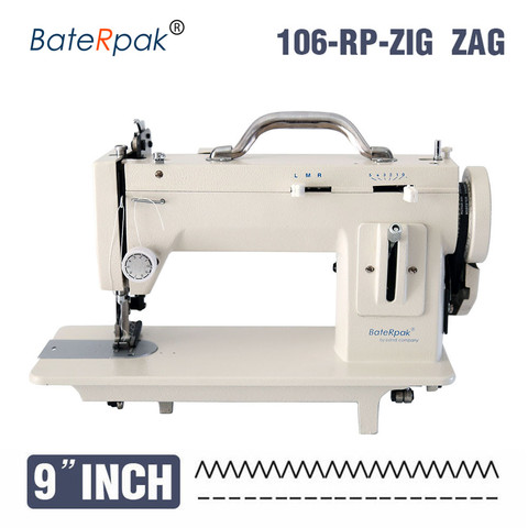 106-RP-Z 9inch arm BateRpak fur,leather,fell clothes thicken sewing machine,reverse stich and ZIG ZAG function,220V ► Photo 1/6