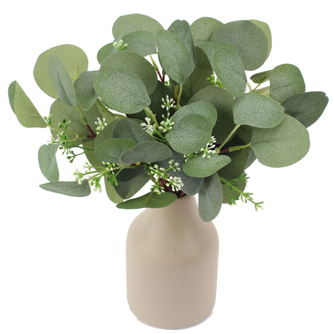 Artificial Eucalyptus Leaves Stems Eucalipto Branches Fake Plants Christmas Floral Bouquets Wedding Holiday Greenery Home Decor ► Photo 1/1