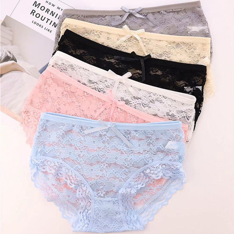 Underwear for Women 4PC Pack Women Solid Color Patchwork Briefs
