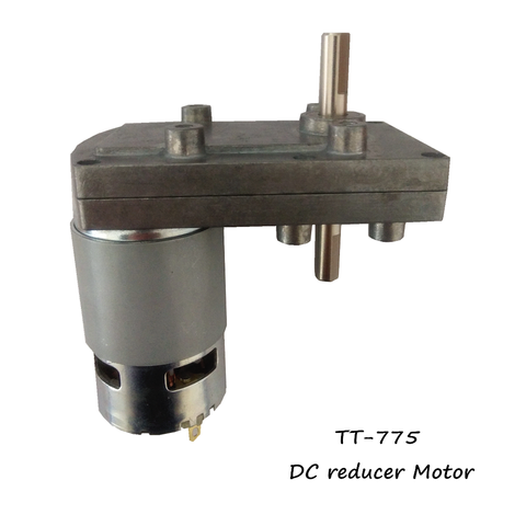 Square DC reducer Motor TT-775 6V 12V 24V Double-Hollow shaft High Torque Gear Motor DC 3-30V CW CCW Engineering Design DIY ► Photo 1/6