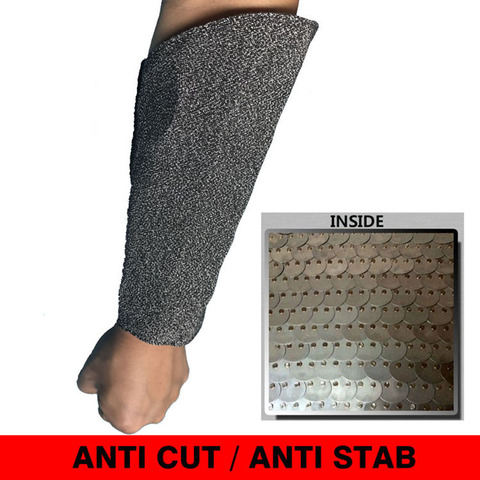 1 Pair Anti-cut Forearm Safety Sleeve Anti-stab Stainless Steel Arm Protection Wrist Defense Armband Light Metal Armor ► Photo 1/4