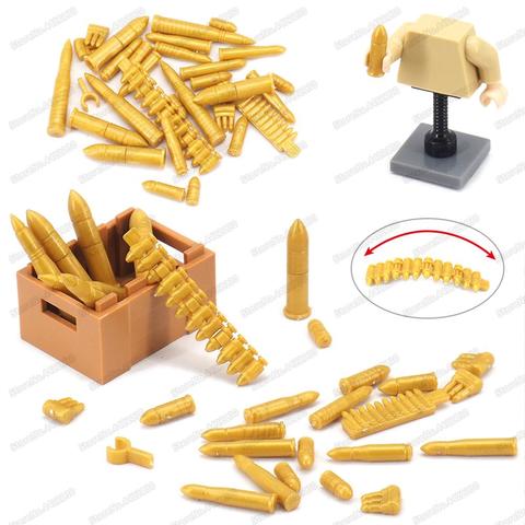 Military Bullet Set Assembly Building Block Army Gold Artillery Shell WW2 Equipment Special Forces Soldier Model Child Gift Toys ► Photo 1/6