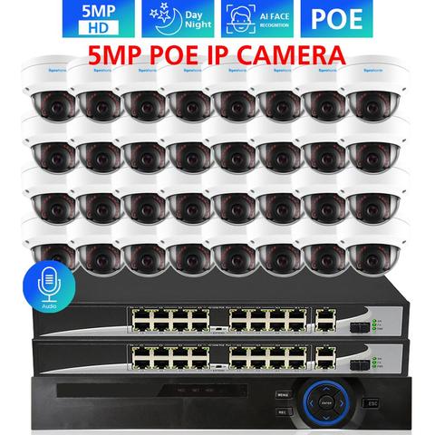 TOPROHOMIE H.265+ 32CH 4K HDMI NVR kit 48V POE 5MP security indoor outdoor Audio IP Camera Video Surveillance System Onvif p2p ► Photo 1/6